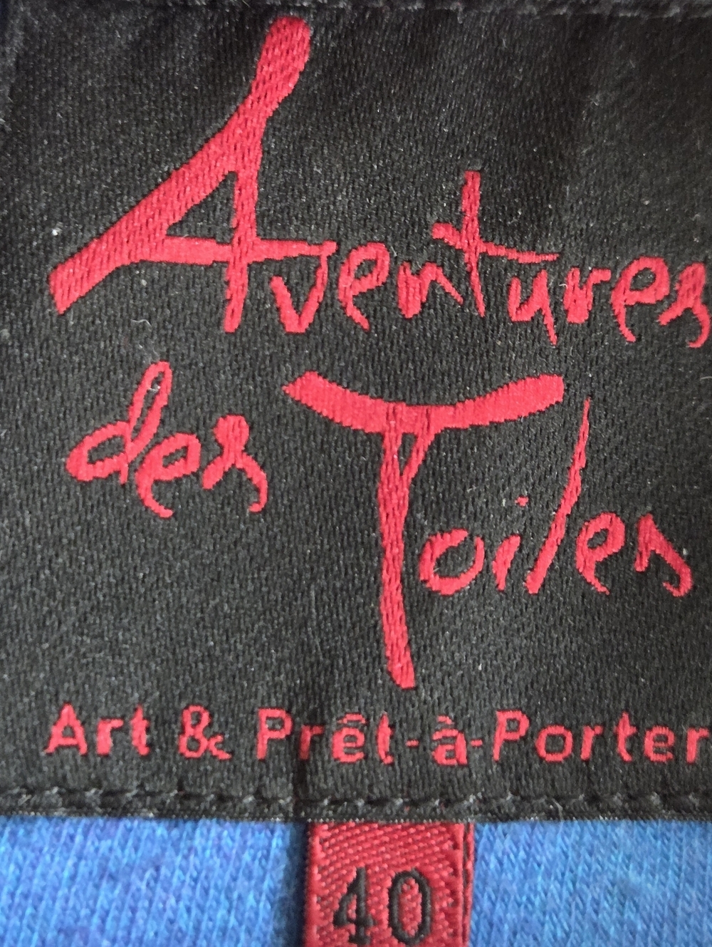 Aventures des Toiles Art Blazer Wearable Art Size 40 Rare Collector Piece - Picture 9 of 11
